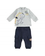 Completino con comodo pantalone modello cargo