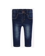 Pantalone in cotone denim regolabile in vita