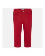 Pantalone rosso classico in tessuto twill