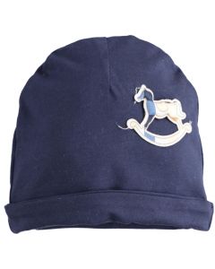 Cappellino con applicazione cavallo a dondolo