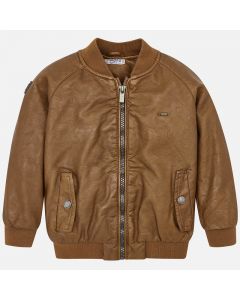 Giubbotto bomber effetto pelle
