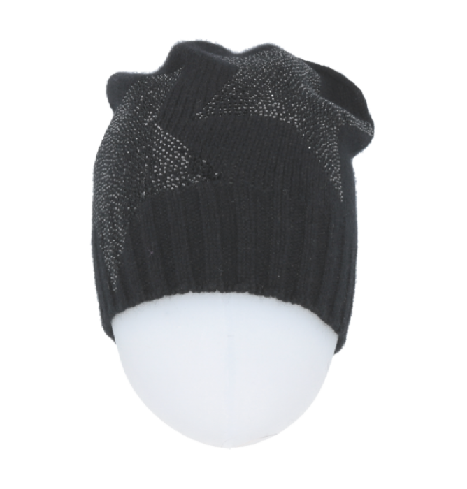 Berretto in lana e cashmere con due stelle