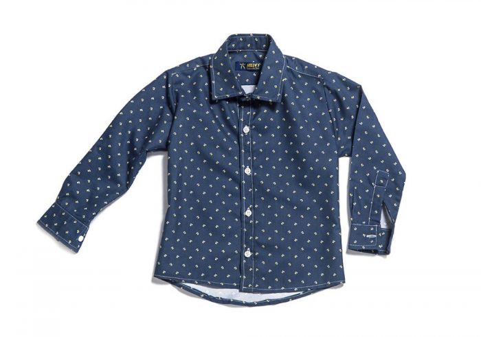 Camicia a manica lunga blu modello Sorrento