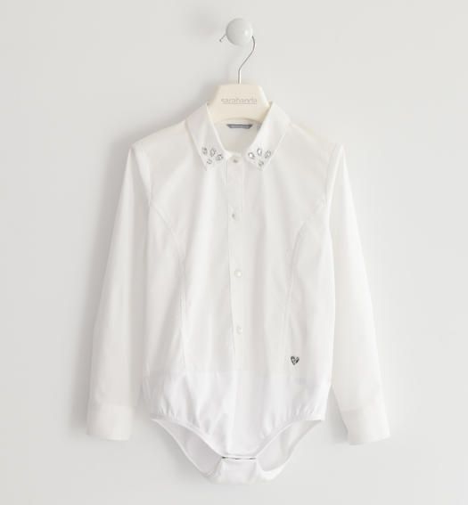 Camicia body in popeline di cotone