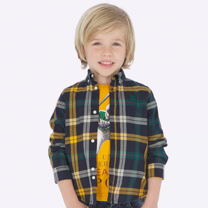 Camicia manica lunga a quadri