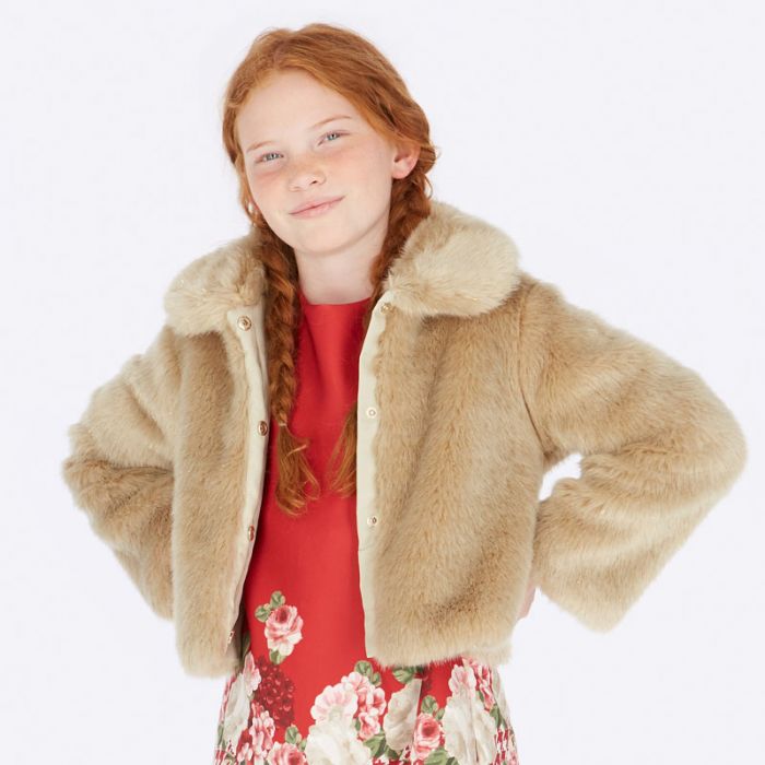 Cappotto corto con pellicciotto