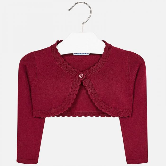 Cardigan a manica lunga, orlo con dettagli colorati