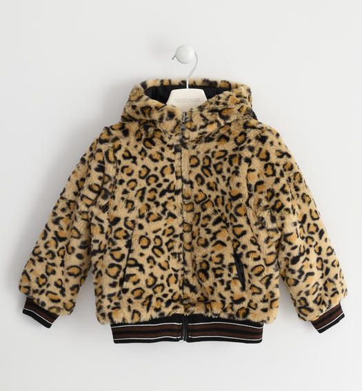 Eco pelliccia modello bomber reversibile