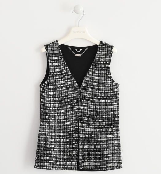 Elegante gilet in tessuto effetto chanel