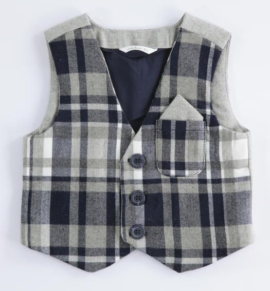 Gilet con fantasia check