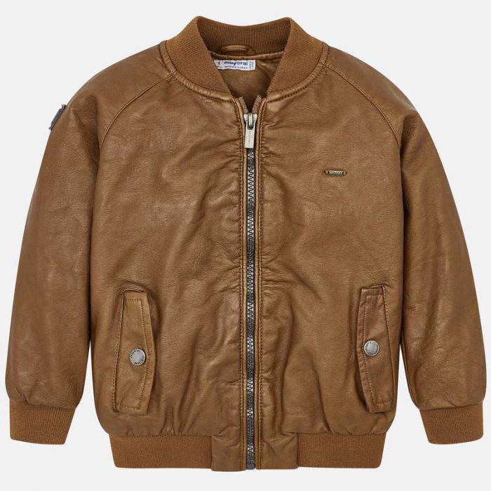 Giubbotto bomber effetto pelle