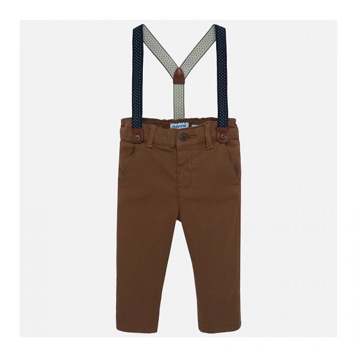 Pantalone colore marrone slim stile chino