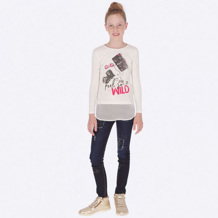 Pantalone dal taglio aderente femminile effetto scolorito
