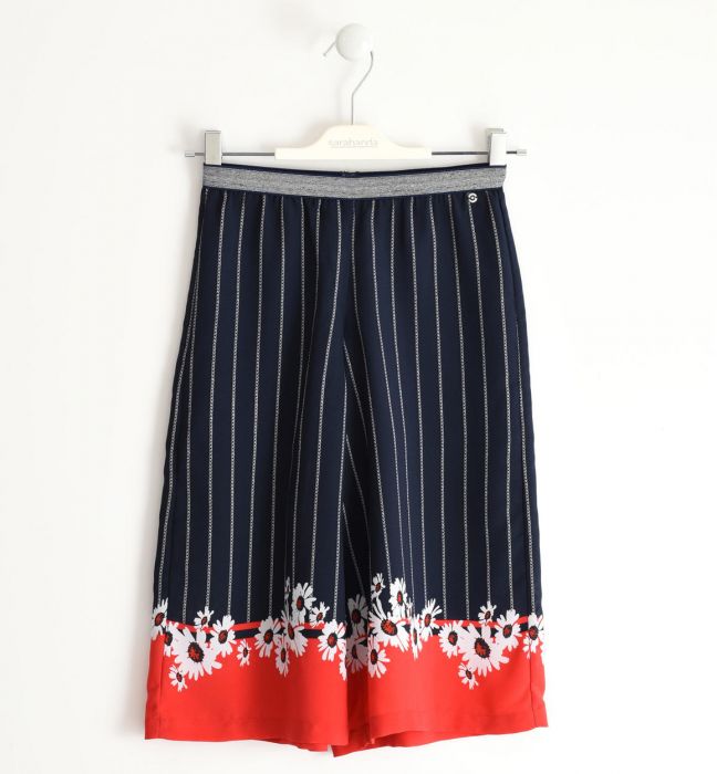 Pantalone palazzo in crepe stampato