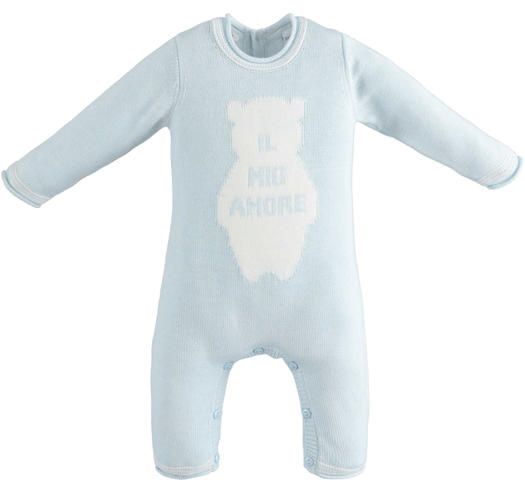Tutina modello unisex senza piede misto cotone e cachemire