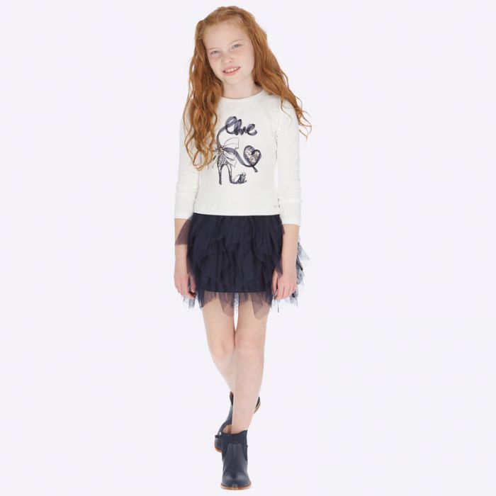 Vestito combinato con tulle